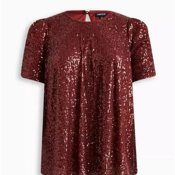 Torrid Sequin Blouse, Size 1, size 14/16 - Picture 1 of 8